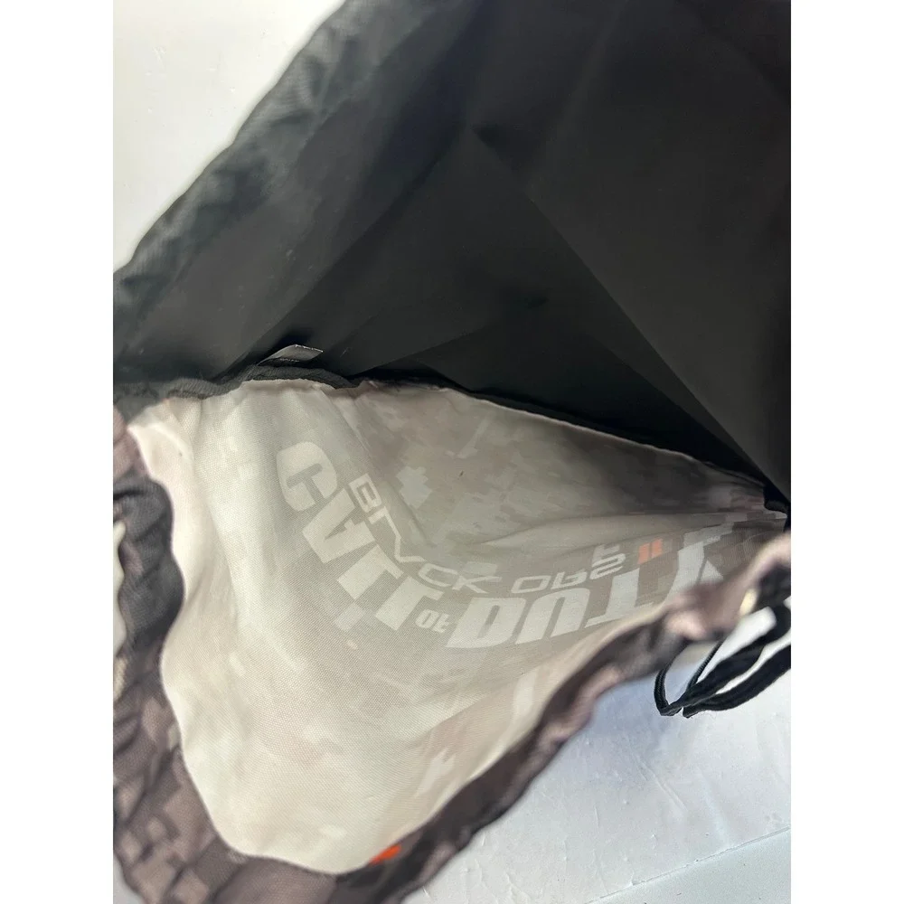 2012 Call of Duty Black Ops II Drawstring Bag Grey Camo Gaming Merch